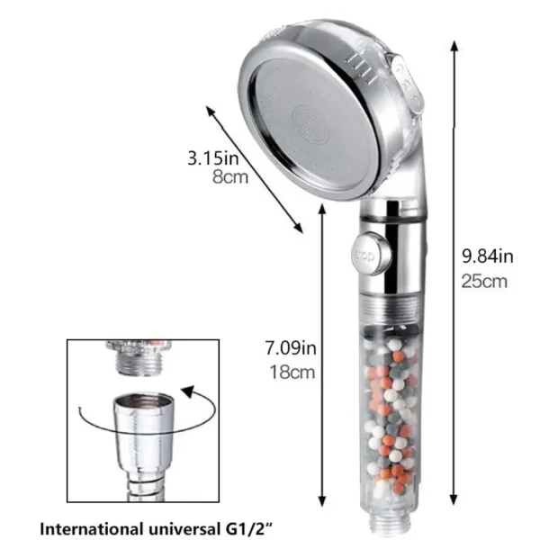Mawans Eco stop 3 function Showerhead - Image 3