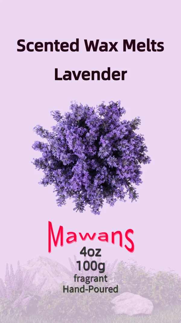 Mawans Wax Melts 100% soy wax - 100g - Rose and Lavender (pack of 2) - Image 3
