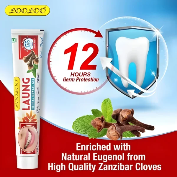 Looloo Herbal Dental Gel Laung (Clove) 100g - Image 3