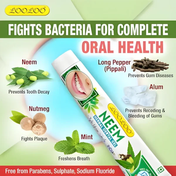 Looloo Herbal Dental Gel Neem 100g - Image 2