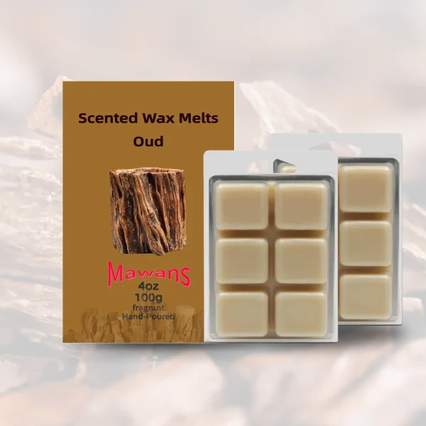 Mawans Wax Melts 100% soy wax - 100g - French Vanilla and Oud (pack of 2) - Image 4