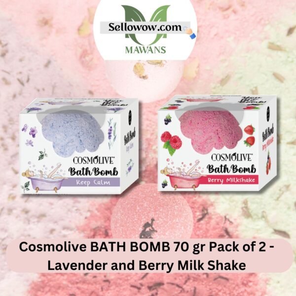 Cosmolive BATH BOMB 70 gr Pack of 2 - Lavender and Berry Milk Shake