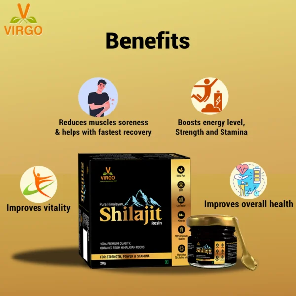Virgo Shilajit Resin Pure Himalayan Shilajit, Rich in Fulvic & Humic Acid, Minerals - Immune System & Vitality Booster - Image 7