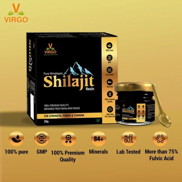 Virgo Shilajit Resin Pure Himalayan Shilajit, Rich in Fulvic & Humic Acid, Minerals - Immune System & Vitality Booster - Image 9